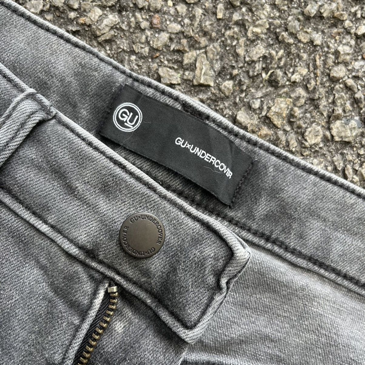 GU × Undercover Undercover × GU Damage Jeans Gray Pants Distressed Size US 28 / EU 44 - 8 Thumbnail
