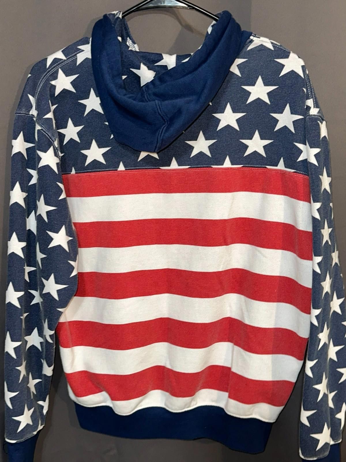 Designer BLUE BAY Flag Hoodie M | Patriotic Streetwear Size US M / EU 48-50 / 2 - 5 Thumbnail