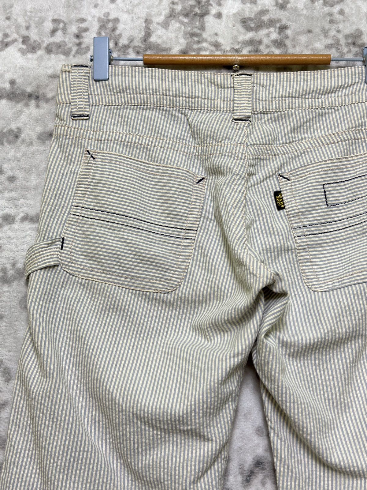 Beams Plus BEAMS BOY Pinstripe Carpenter Pants Japanese Workwear Size US 30 / EU 46 - 10 Thumbnail