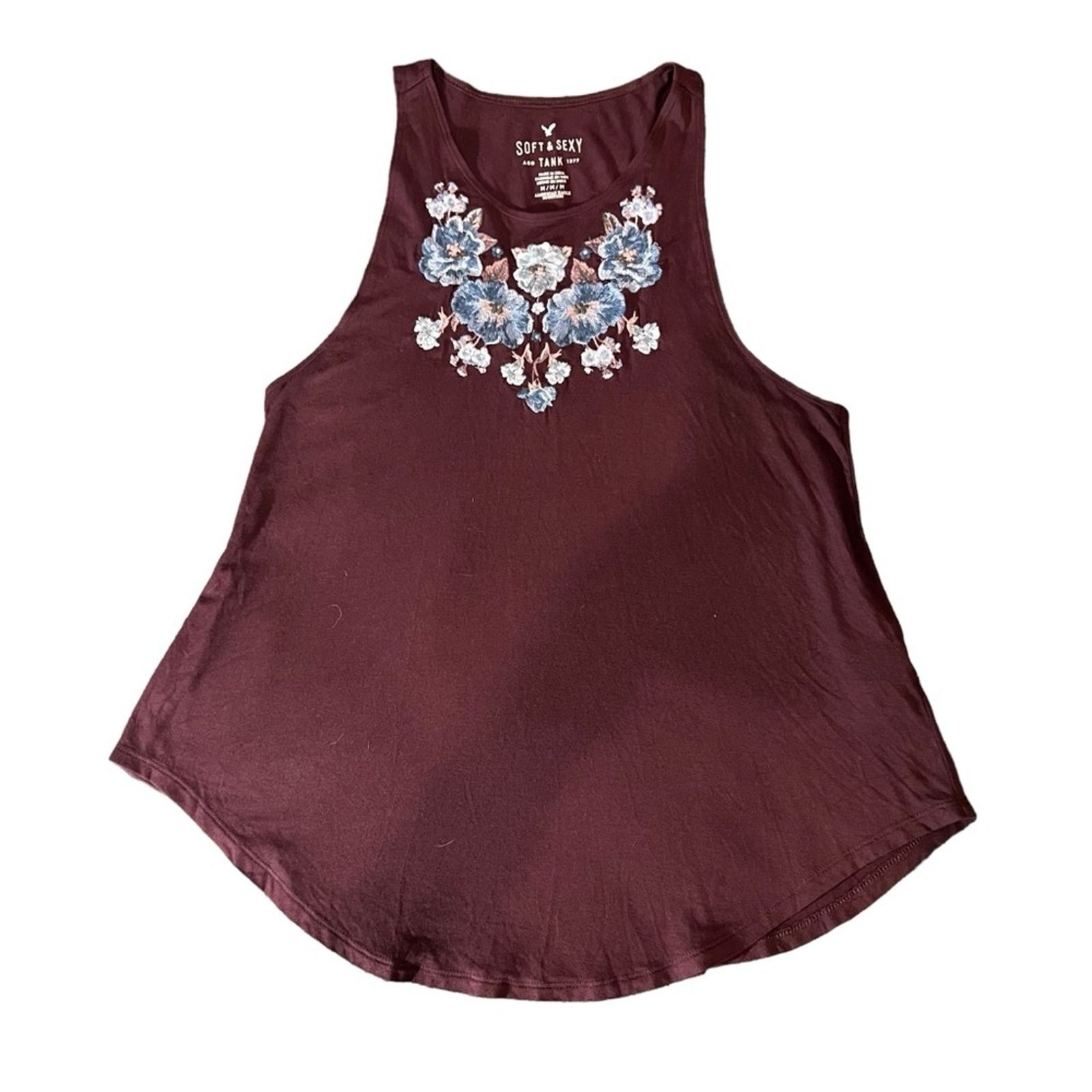 American Eagle Outfitters American Eagle Outfitters Tank Top Womens Medium Burgundy Size M / US 6-8 / IT 42-44 - 2 Thumbnail
