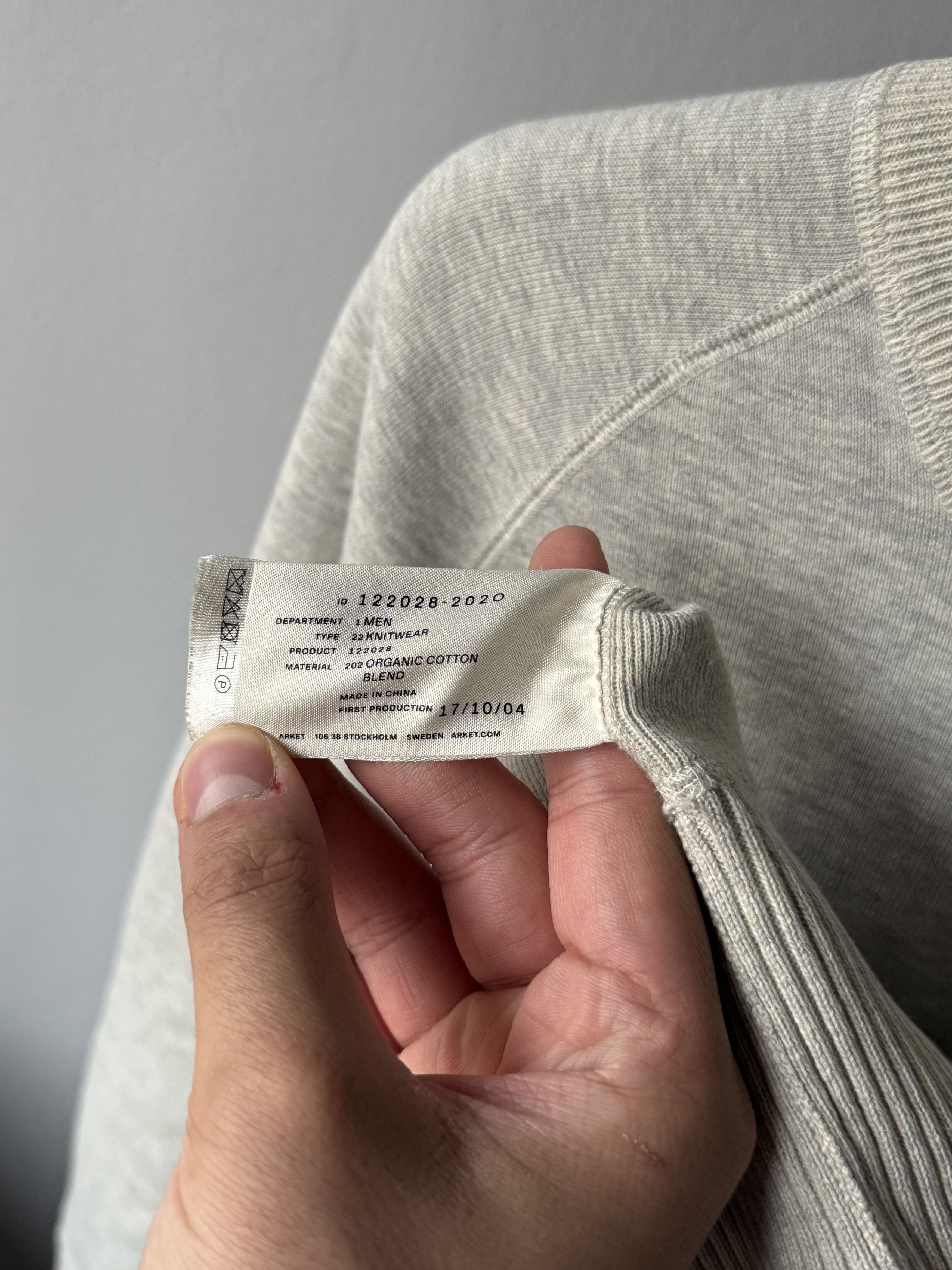 Arket Arket French Terry Cotton Wool Elbow Patches Gray Sweatshirt Size US S / EU 44-46 / 1 - 10 Thumbnail