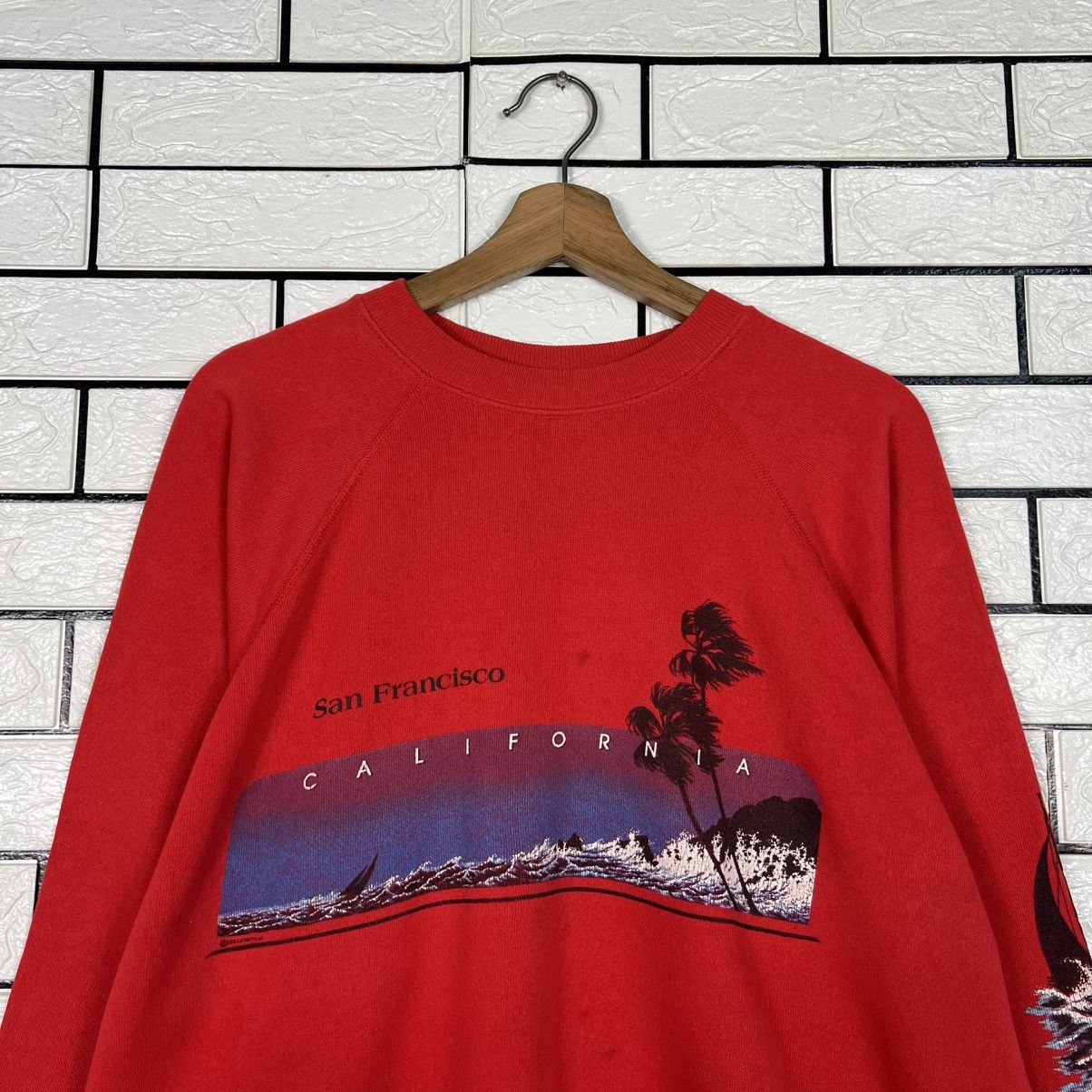 Hanes Vintage 80’s Hanes San Francisco Beach Sweatshirt #4008-C182 Size US XL / EU 56 / 4 - 2 Thumbnail