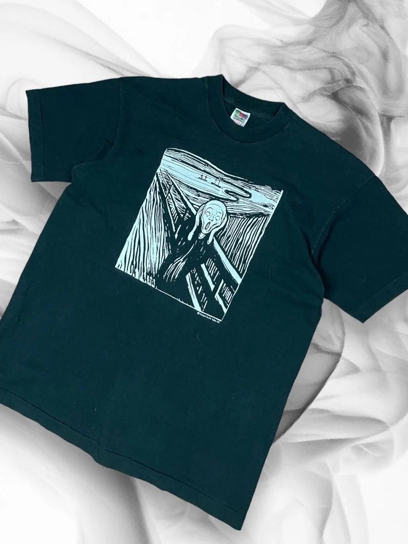 Vintage Edvard Munch The Scream Vintage T-shirt Art Kunst 90s arttee Size US XL / EU 56 / 4 - 2 Thumbnail
