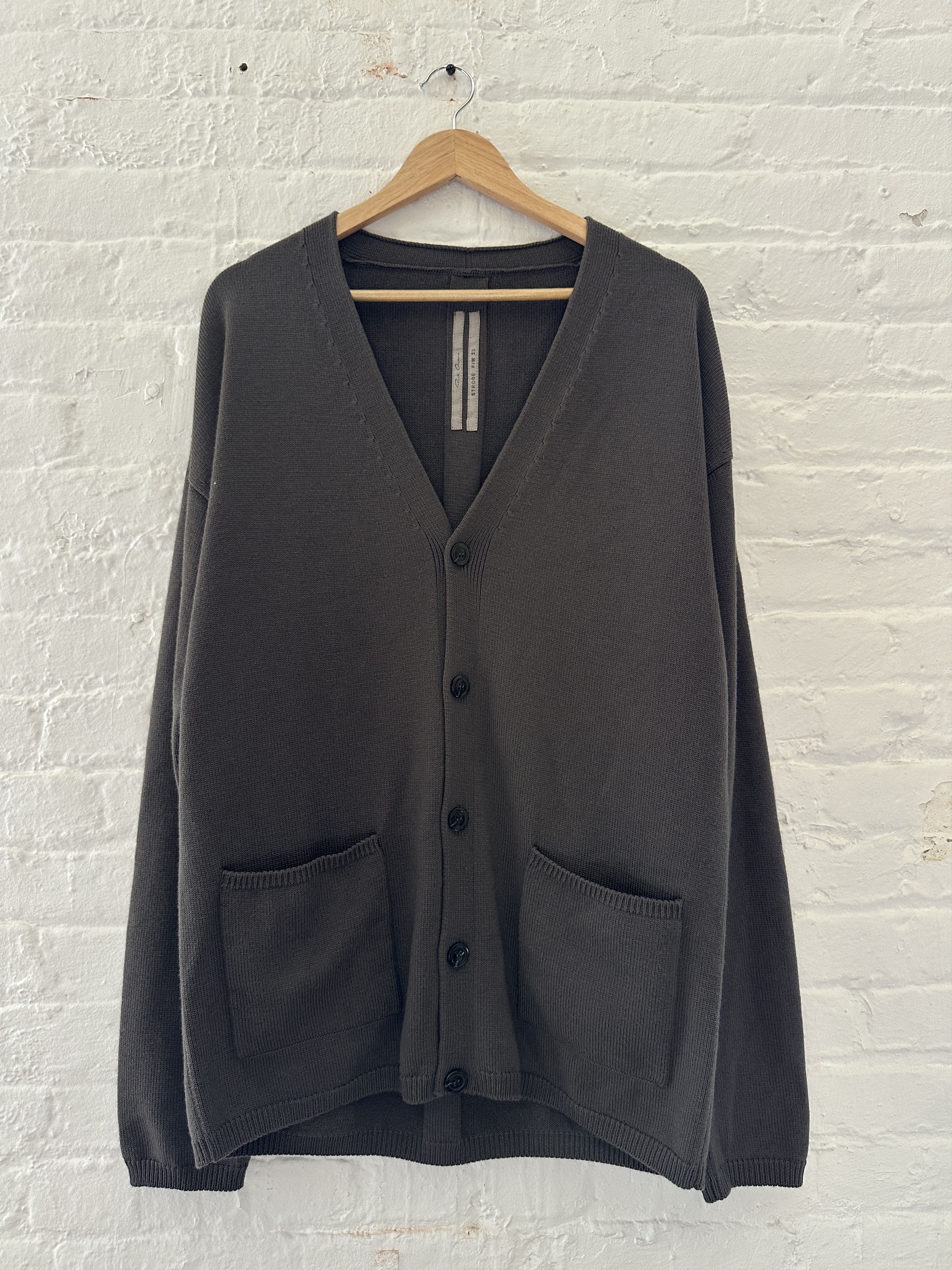 トップス Rick Owens Peter Cardigan pearl Rick Owens Wool Peter Cardigan - Size Medium - Pearl - NEW