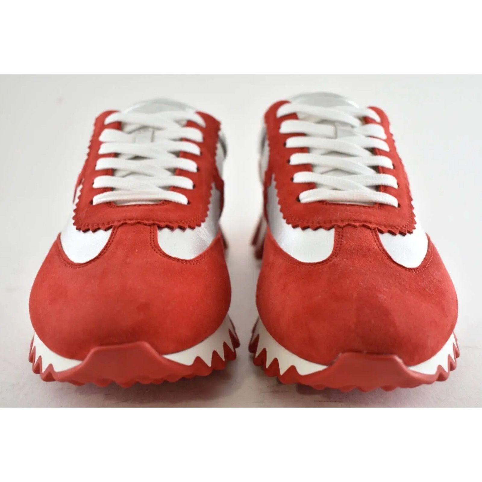 Christian Louboutin Christian Louboutin Loubishark Flat Red Silver Platform Size US 12 / EU 45 - 5 Thumbnail