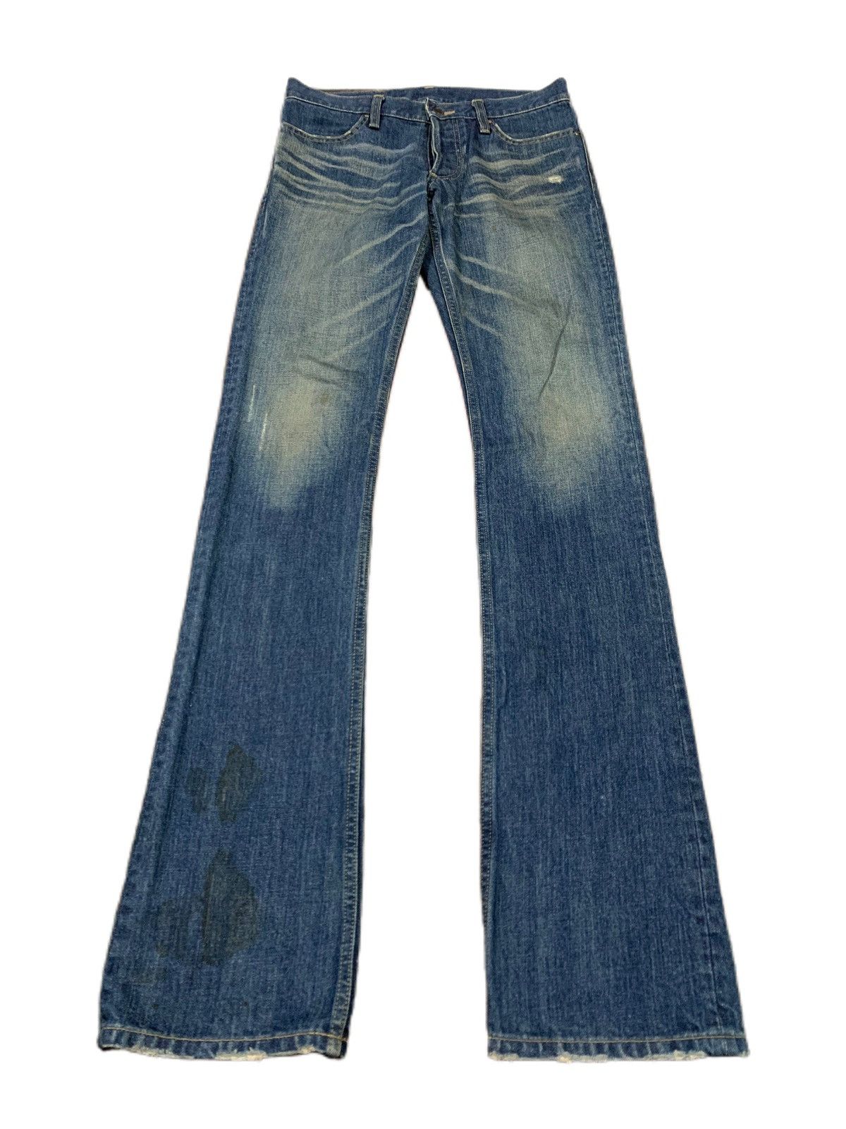 image of 14Th Addiction x Le Grande Bleu L G B Flared Shellac Designer Japanese in Denim, Men's (Size 31)