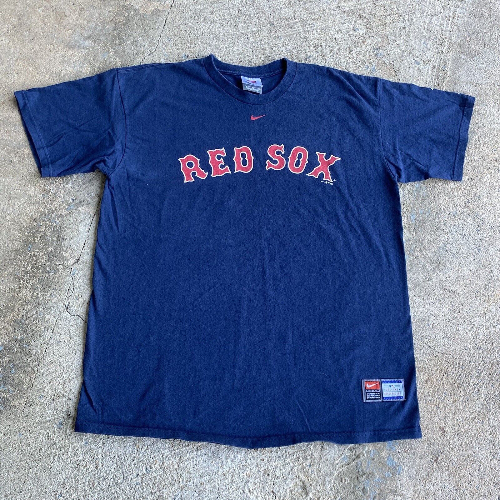 Nike Vintage Y2K 2000s Nike Center Swoosh Boston Red Sox Shirt Size US XL / EU 56 / 4 - 2 Thumbnail