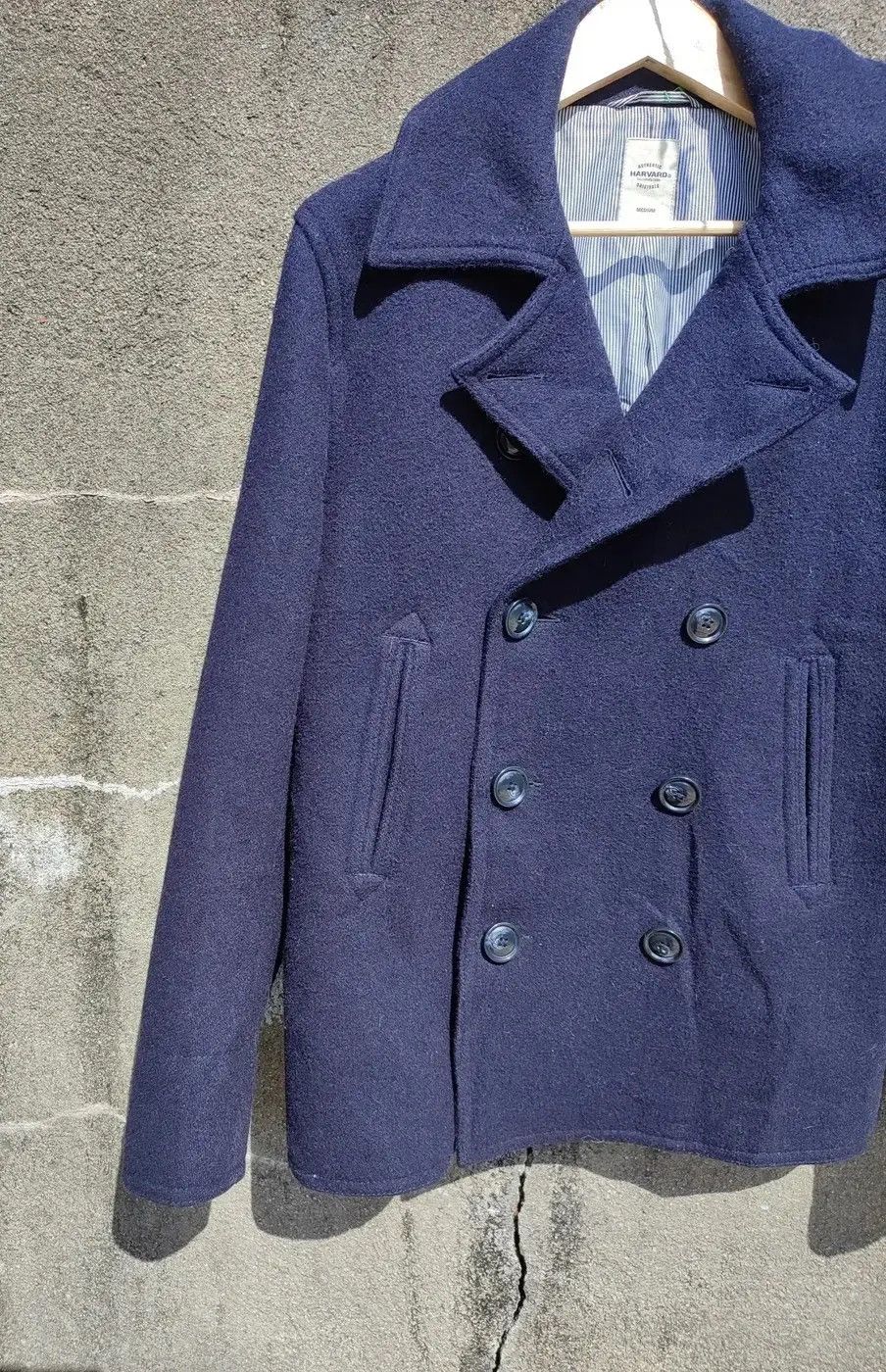 Vintage Vintage Harvard Navy Peacoat – Wool Blend Double Breasted Size US M / EU 48-50 / 2 - 4 Thumbnail