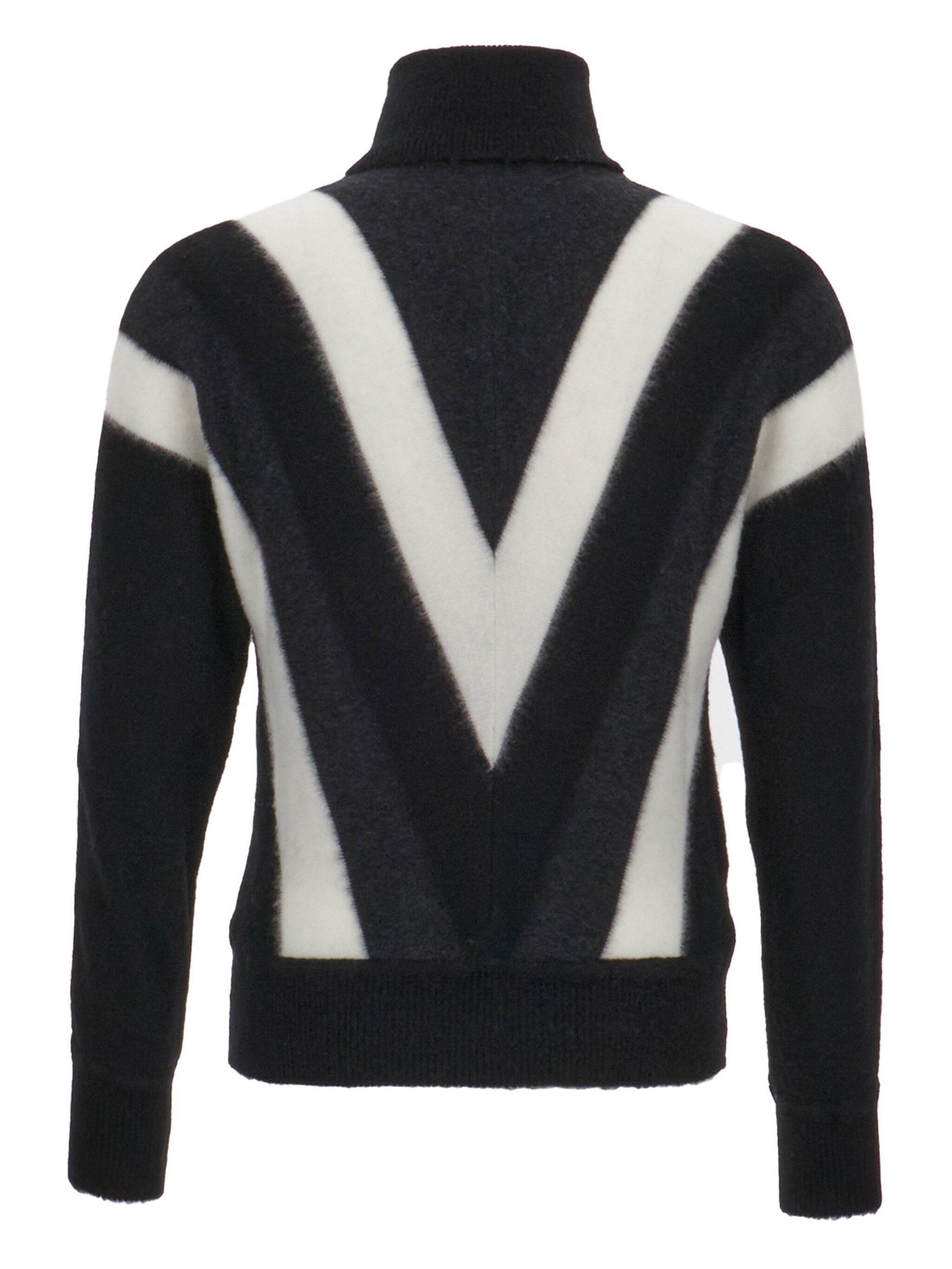 Saint Laurent Paris o1bcso1str1124 Sweater in Black & White Size US XL / EU 56 / 4 - 2 Thumbnail