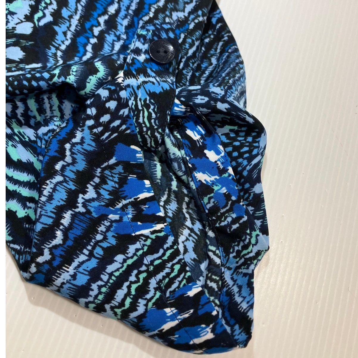 Other Drapers & Damons Y2K Abstract Boho Blue Collared Tunic L Size L / US 10 / IT 46 - 8 Thumbnail