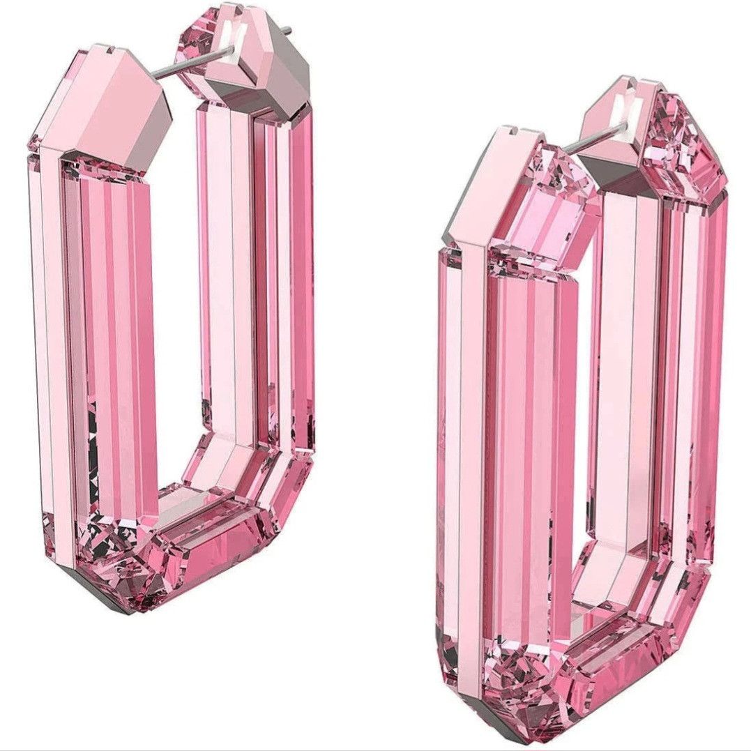 Swarovski Swarovski Pink Lucent Hoop Earrings In Box Size ONE SIZE - 3 Thumbnail