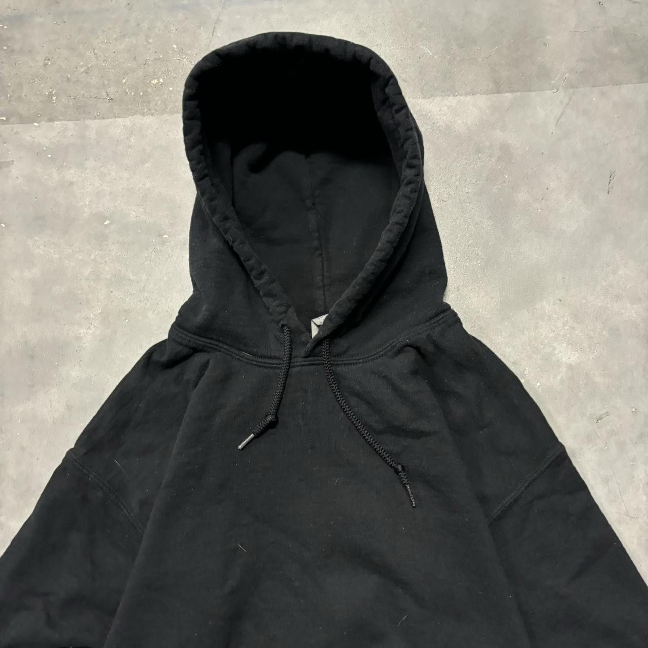 Russell Athletic × Vintage Crazy Vintage Y2K/2000s Black Blank Russell Style Essential Hoodie! Size US S / EU 44-46 / 1 - 2 Thumbnail