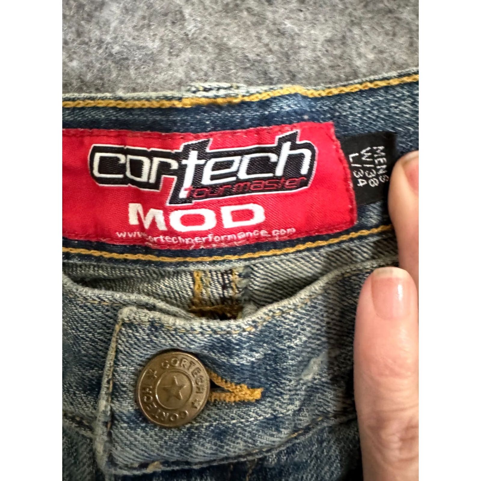 Vintage Cortech Tour Master MOD Mens Blue Riding Jeans Leather Lined Mid Rise Denim Size US 38 / EU 54 - 3 Thumbnail