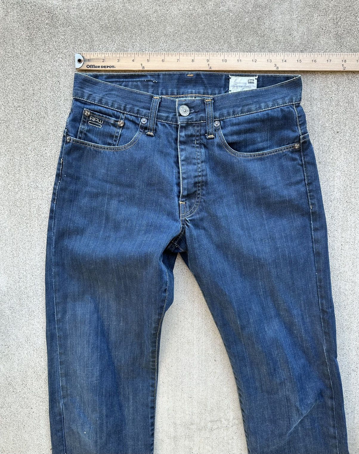 G-Star G Star Raw Denim Jeans Men Size 30x32 Straight Fit Dark Wash Size US 30 / EU 46 - 9 Thumbnail