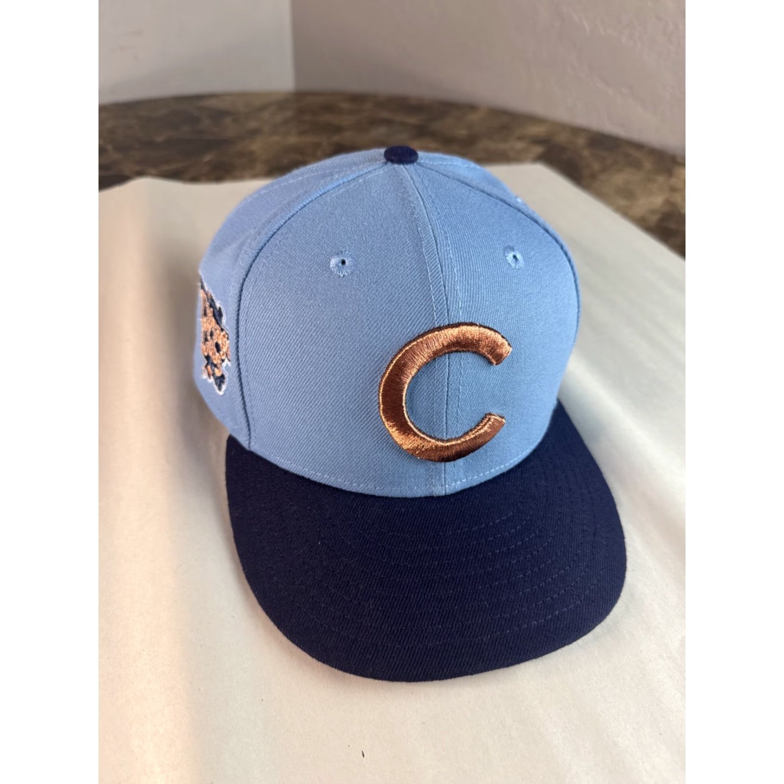 New Era New Era 59Fifty Chicago Cubs World Series Fitted Hat 7 5/8 Blue Men Hat Size ONE SIZE - 2 Thumbnail