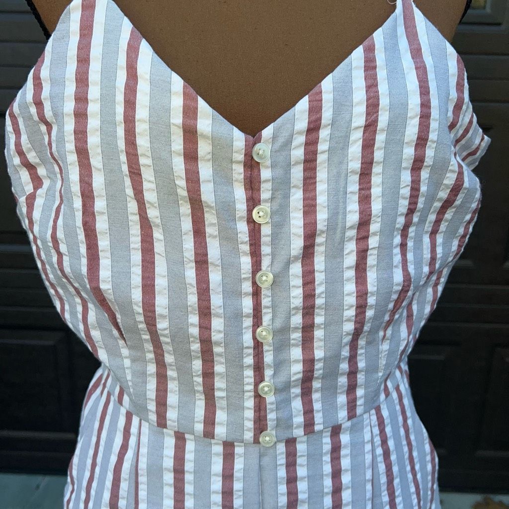 Other BP. Wide Leg Cropped Palazzo Pant Jumpsuit Striped Side Zip Size 34" / US 12 / IT 48 - 9 Thumbnail