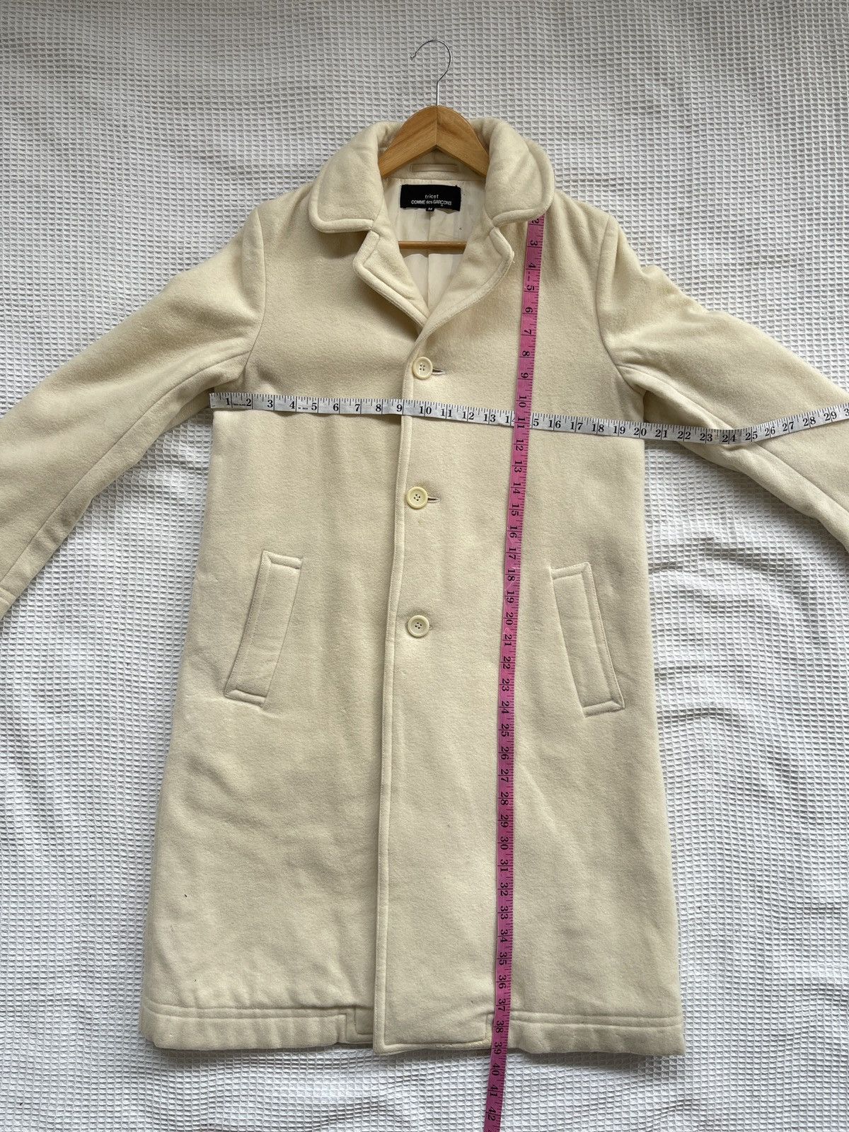 Comme des Garcons Rarest🔥Vtg Comme Des Garcon Tricot Wool Trench Coat Jacket Size US M / EU 48-50 / 2 - 17 Thumbnail