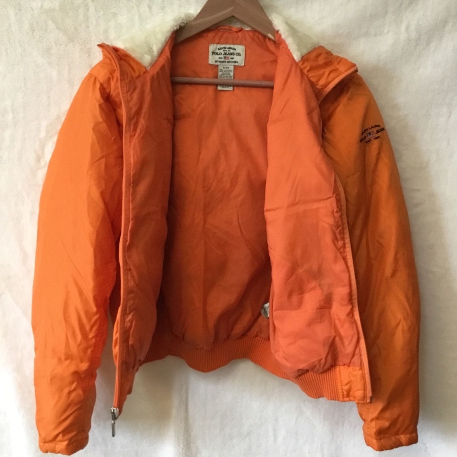 Polo Ralph Lauren Ralph Lauren Polo Jeans Co Orange Down Puffer Jacket Size S / US 4 / IT 40 - 6 Thumbnail