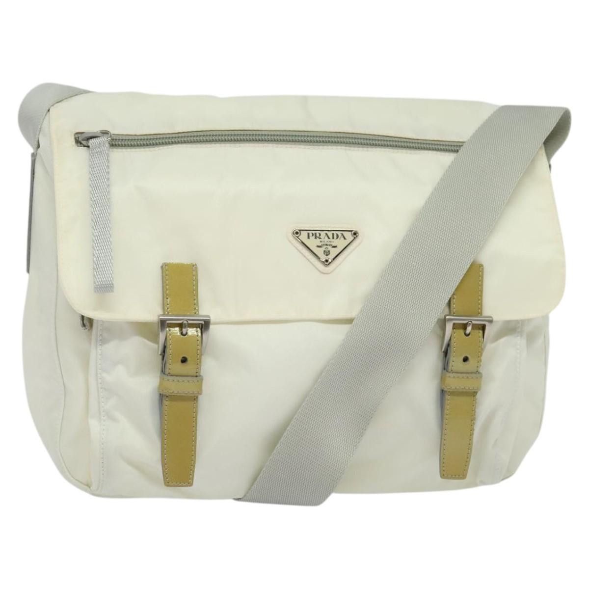 Prada Re-Nylon Ecru Synthetic Shoulder Bag (Pre-Owned) Size ONE SIZE - 1 Thumbnail