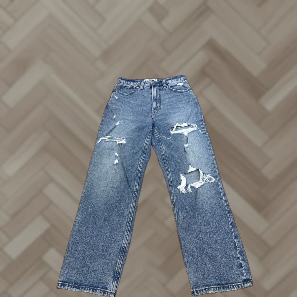 Abercrombie & Fitch Abercrombie & Fitch Jeans Ankle 26 Blue 5-Pocket Regular High Rise Love Bohemian Women Size 26" / US 2 / IT 38 - 1 Thumbnail