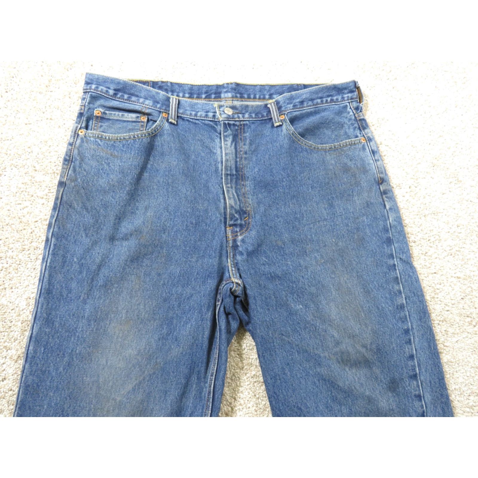 Levi's Vintage Levi's 550 Jeans Blue Relaxed Fit Tapper leg 42X28 Distressed 5-Pocket Denim Men Straight Jeans Size US 42 / EU 58 - 3 Thumbnail