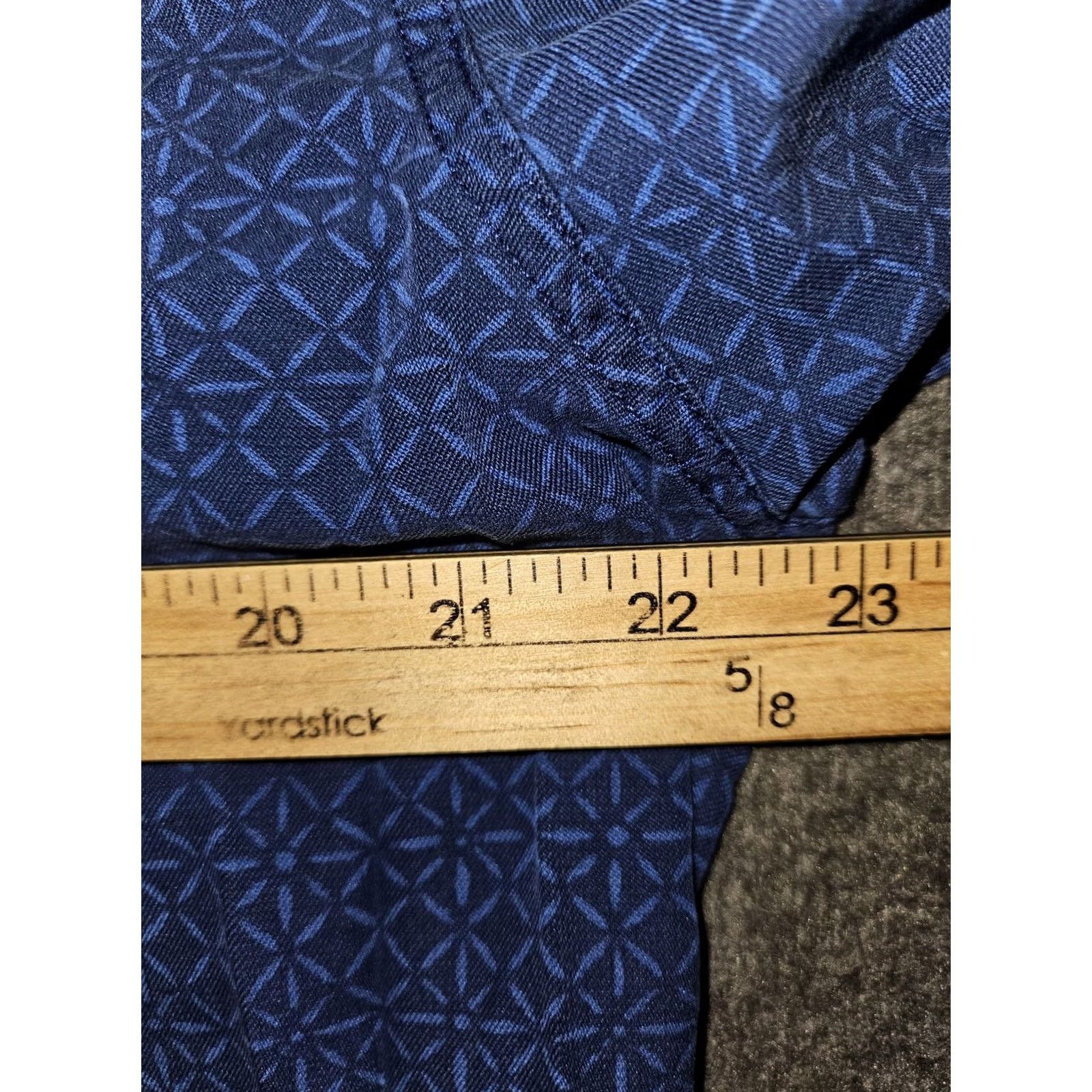 Nat Nast Nat Nast Shirt Mens Large Blue Silk Cotton Geometric Short Sleeve Button Casual Size US L / EU 52-54 / 3 - 4 Thumbnail