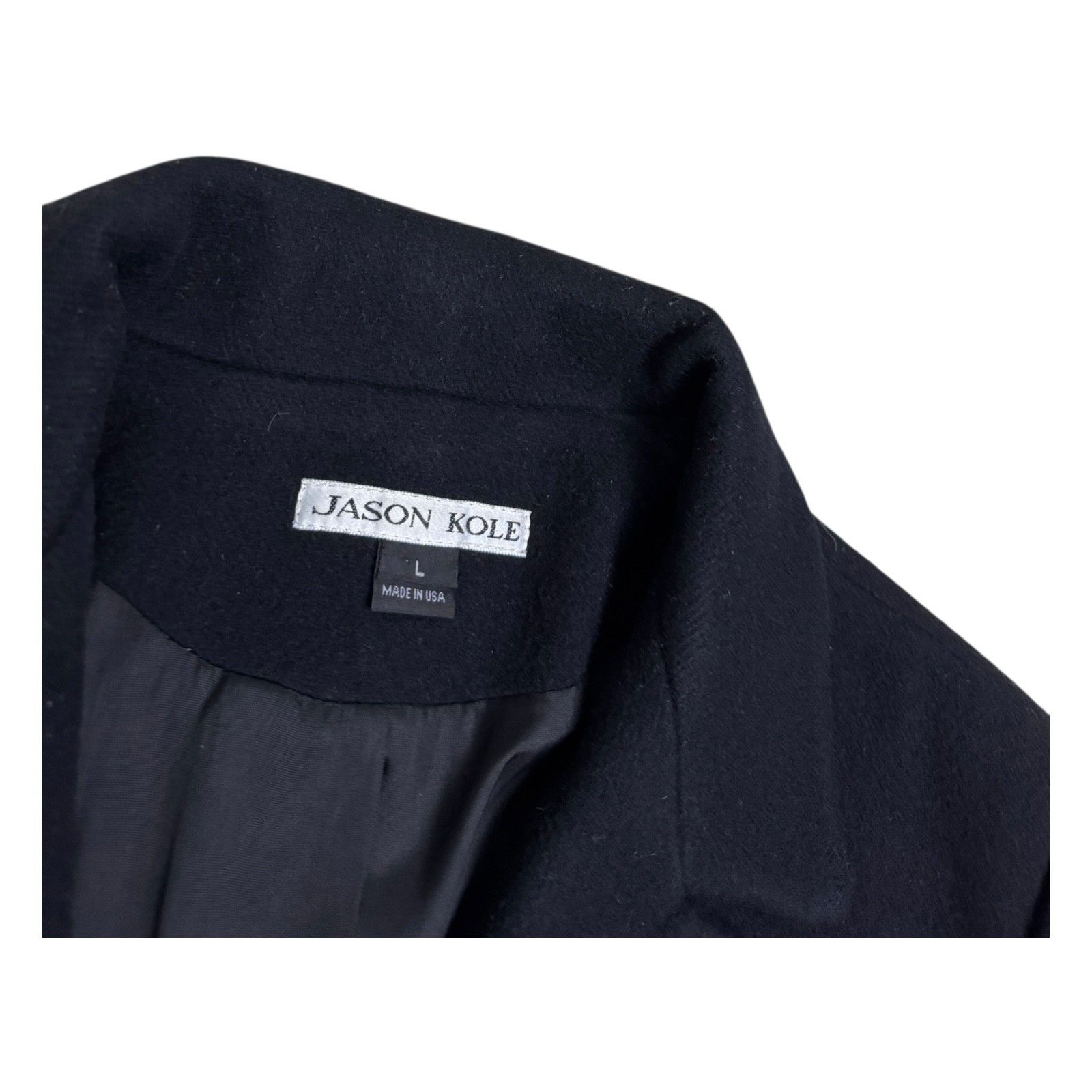 Other JASON KOLE Wool Vintage 90s Designer Pea Coat Trench Large Size L / US 10 / IT 46 - 3 Thumbnail
