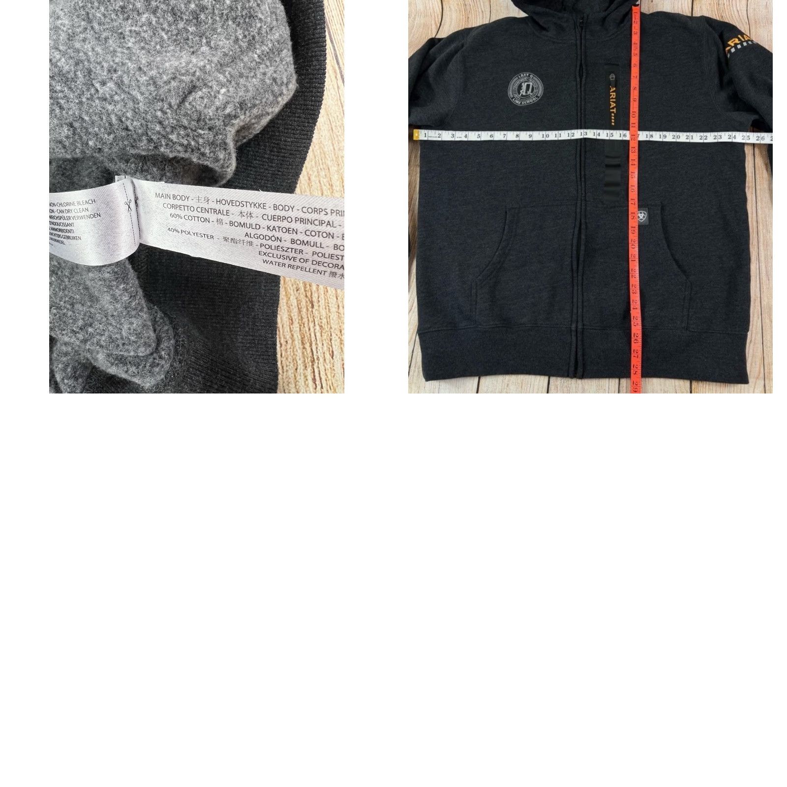 Ariat Ariat Hoodie Full Zip Workman Rebar Mens 2XL Black Zip Hooded Pockets Solid Jacket Size US XXL / EU 58 / 5 - 8 Thumbnail
