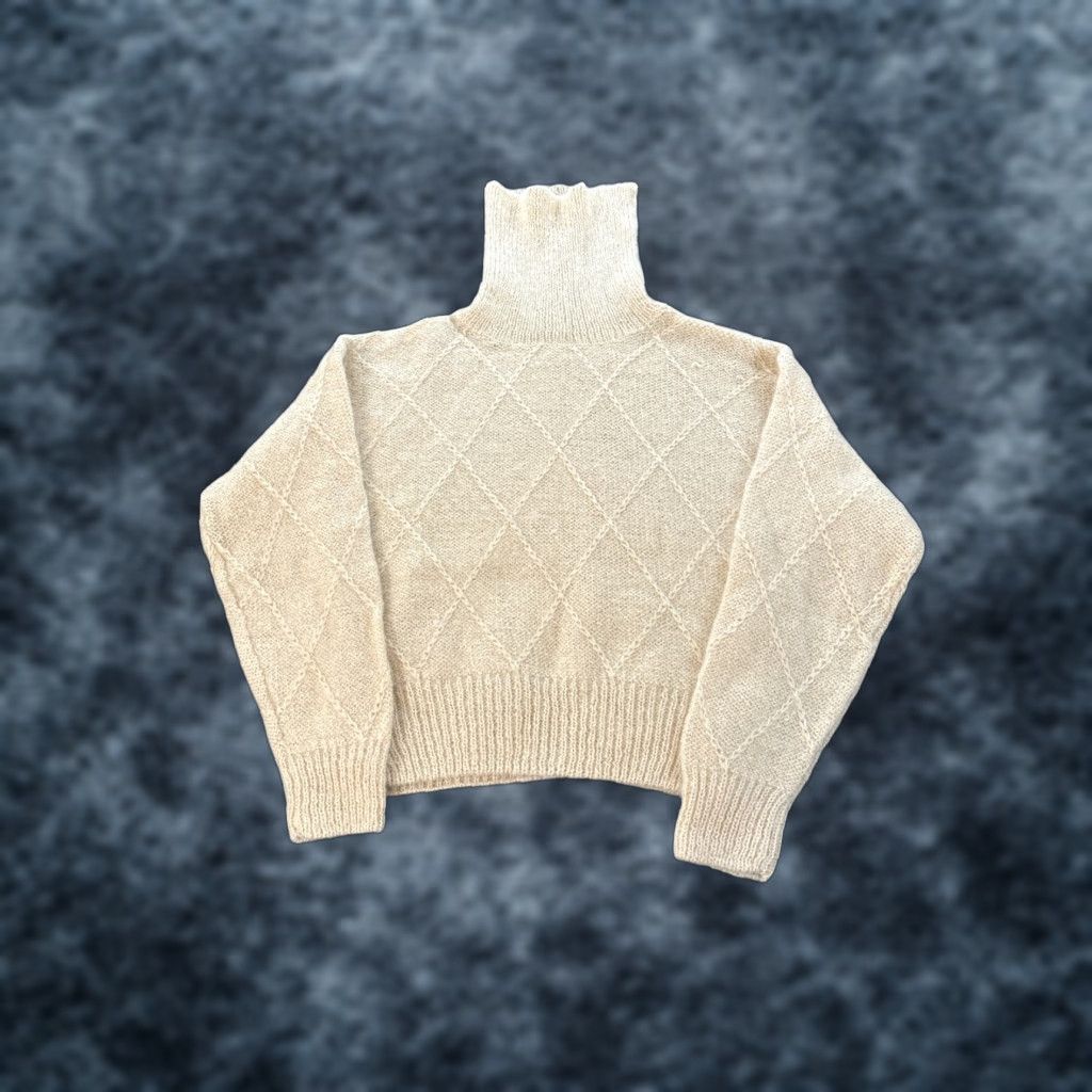 Vintage VINTAGE Casual Corner Sweater Turtleneck Womens Medium Ivory Mohair Chunky-Knit Pullover Long Sleeve Shirt Size M / US 6-8 / IT 42-44 - 1 Thumbnail