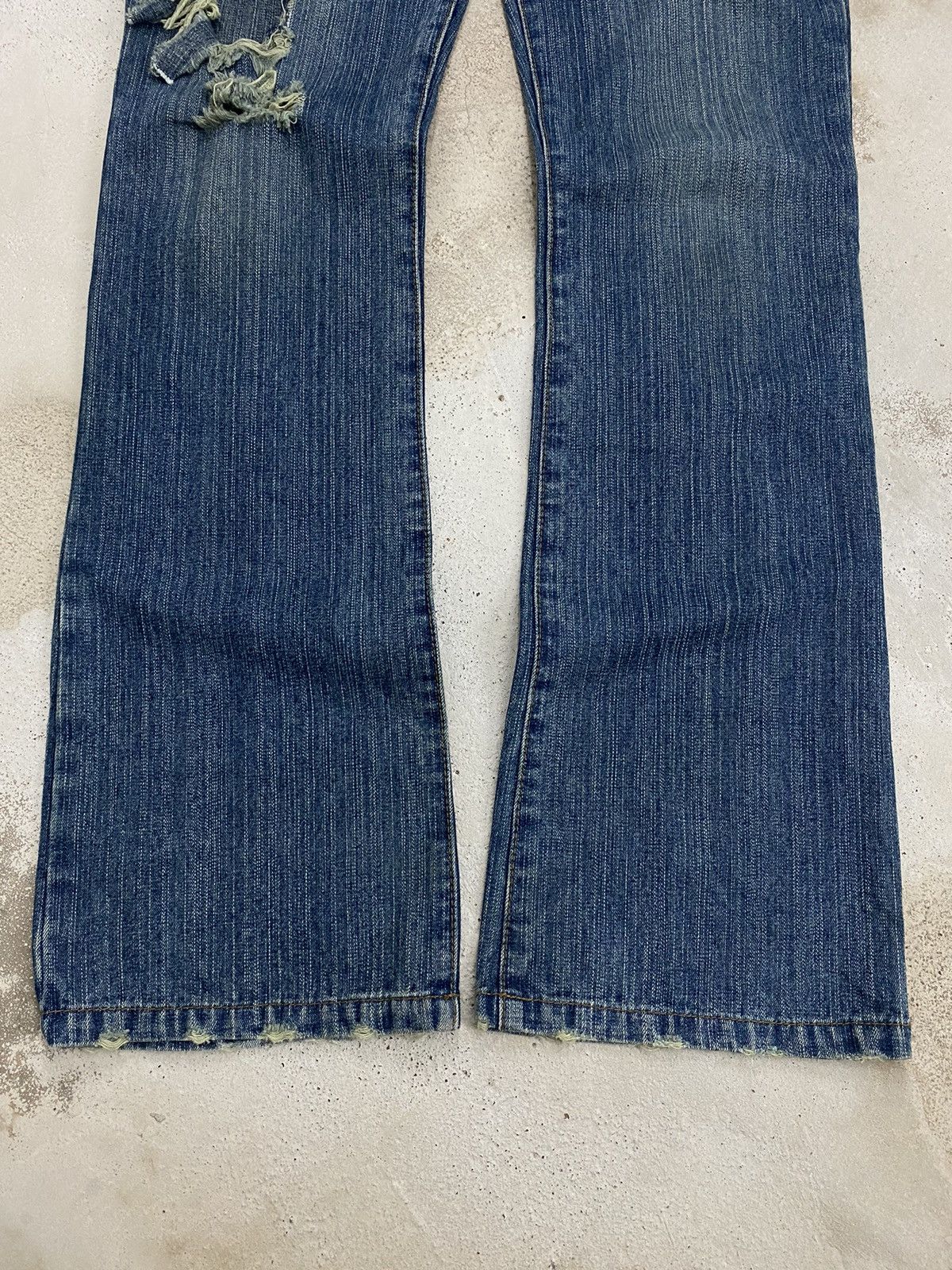 Gf Jean Japan Distressed Denim Blue Way Clawn Marks