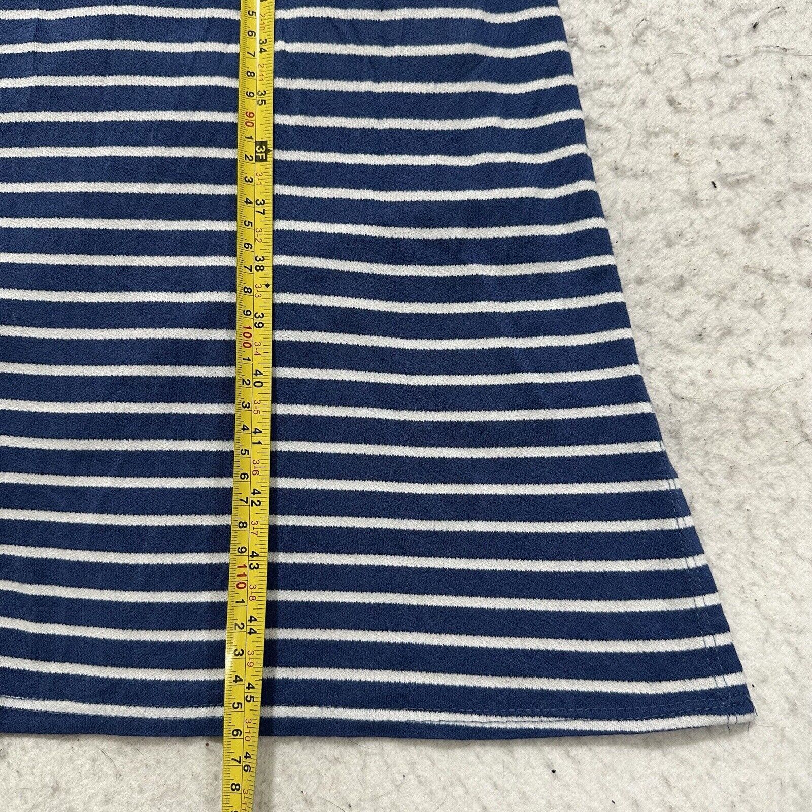 Other Olivia Rae Small Short Sleeve Shift Maxi Dress Blue Striped Size S / US 4 / IT 40 - 8 Thumbnail