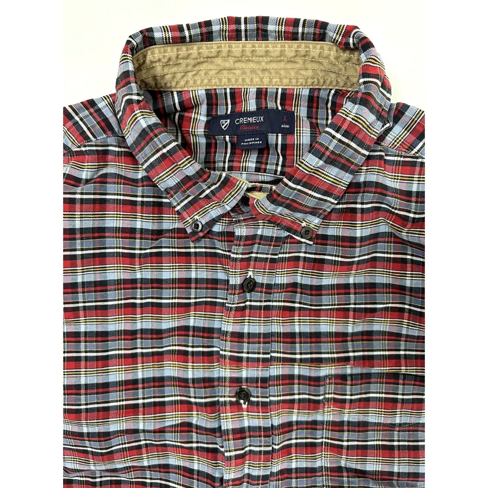 Cremieux Cremieux Classics Oxford Shirt Men L Gray Plaid Button-Down Casual Shirt Size US L / EU 52-54 / 3 - 2 Thumbnail