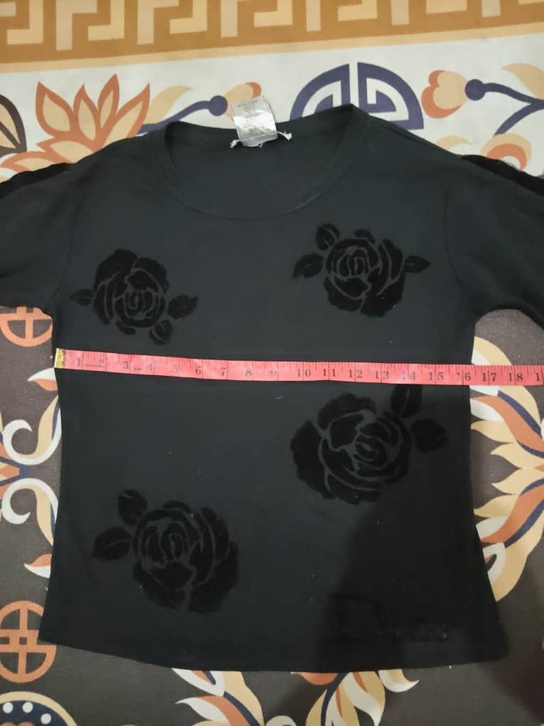 Dior Chistian dior X Velvet X black flower Size XS / US 0-2 / IT 36-38 - 2 Thumbnail