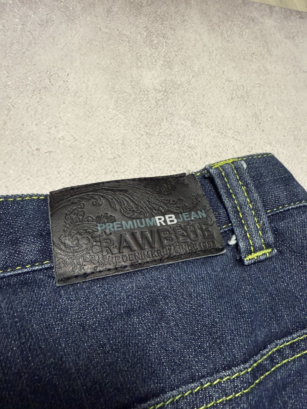 Japanese Brand × Vintage Vintage Raw Blue Jeans Denim Pants Japanese Ed Hardy style Size US 42 / EU 58 - 4 Thumbnail