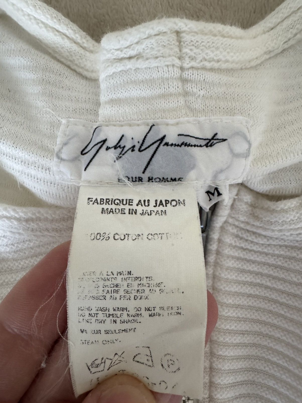 Yohji Yamamoto Yohji Yamamoto white ribbed zip up vest Size US M / EU 48-50 / 2 - 5 Thumbnail