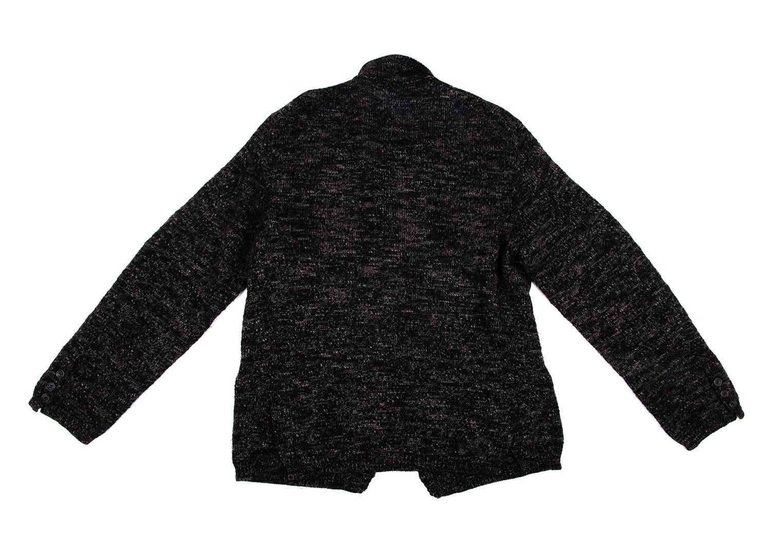 Yohji Yamamoto Yohji Yamamoto Wool Knit Jacket Charcoal Black M Size US M / EU 48-50 / 2 - 13 Thumbnail