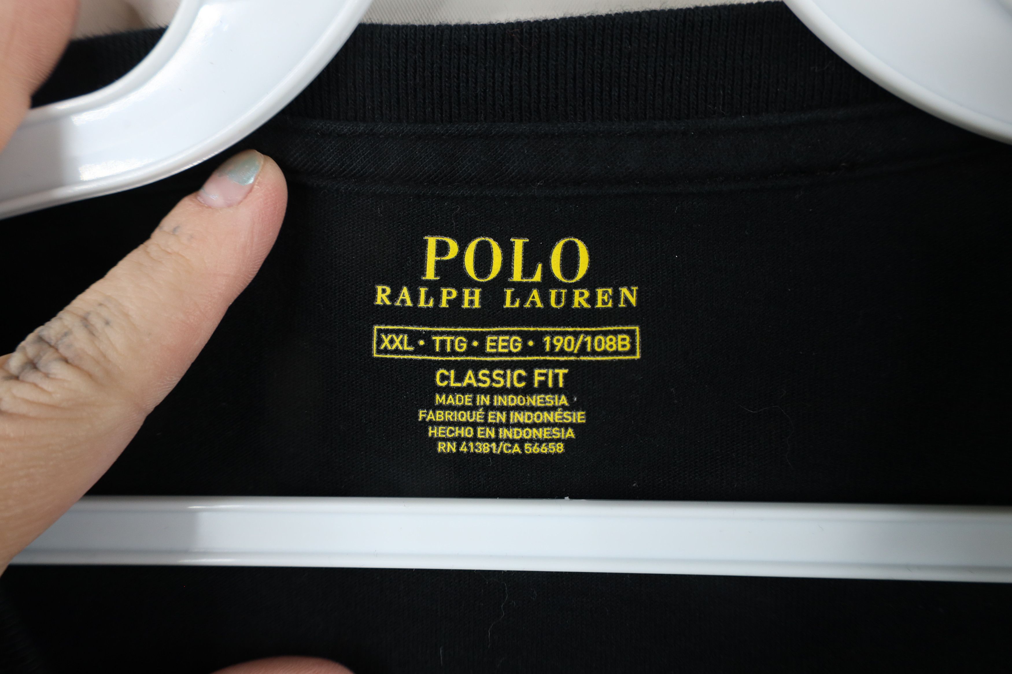 Ralph Lauren × Vintage Vintage Ralph Lauren Fit Faded Pocket T-Shirt Black Cotton Size US XXL / EU 58 / 5 - 9 Thumbnail