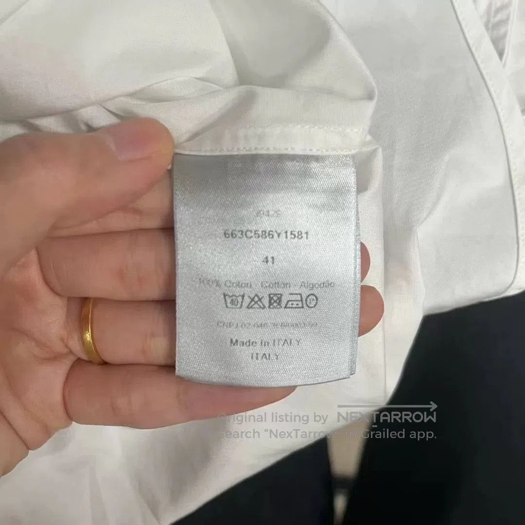 Dior Dior White CD Embroidered Long Sleeve Shirt. Size US M / EU 48-50 / 2 - 5 Thumbnail