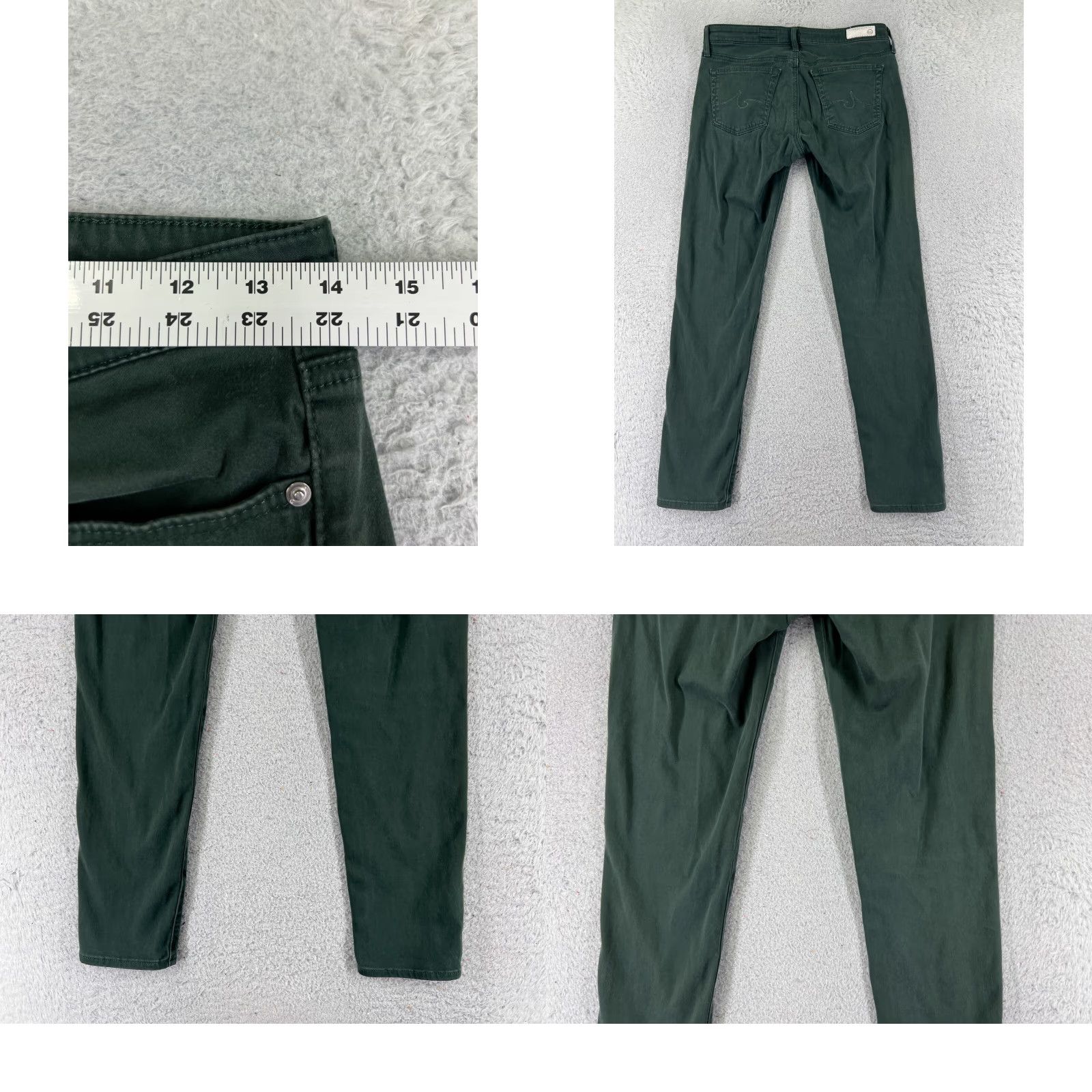 Anthropologie Anthropologie Paige Jeans Womens 27 Green Denim Skinny Cotton 26x31 Slim Retro Vintage? Size 27" / US 4 / IT 40 - 9 Thumbnail