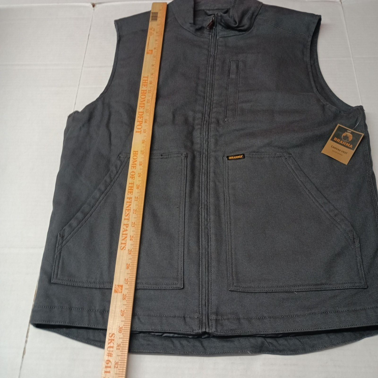 Other BRAHMA Canvas Work Vest Men's Size L Large (42-44) Gray Size US L / EU 52-54 / 3 - 6 Thumbnail