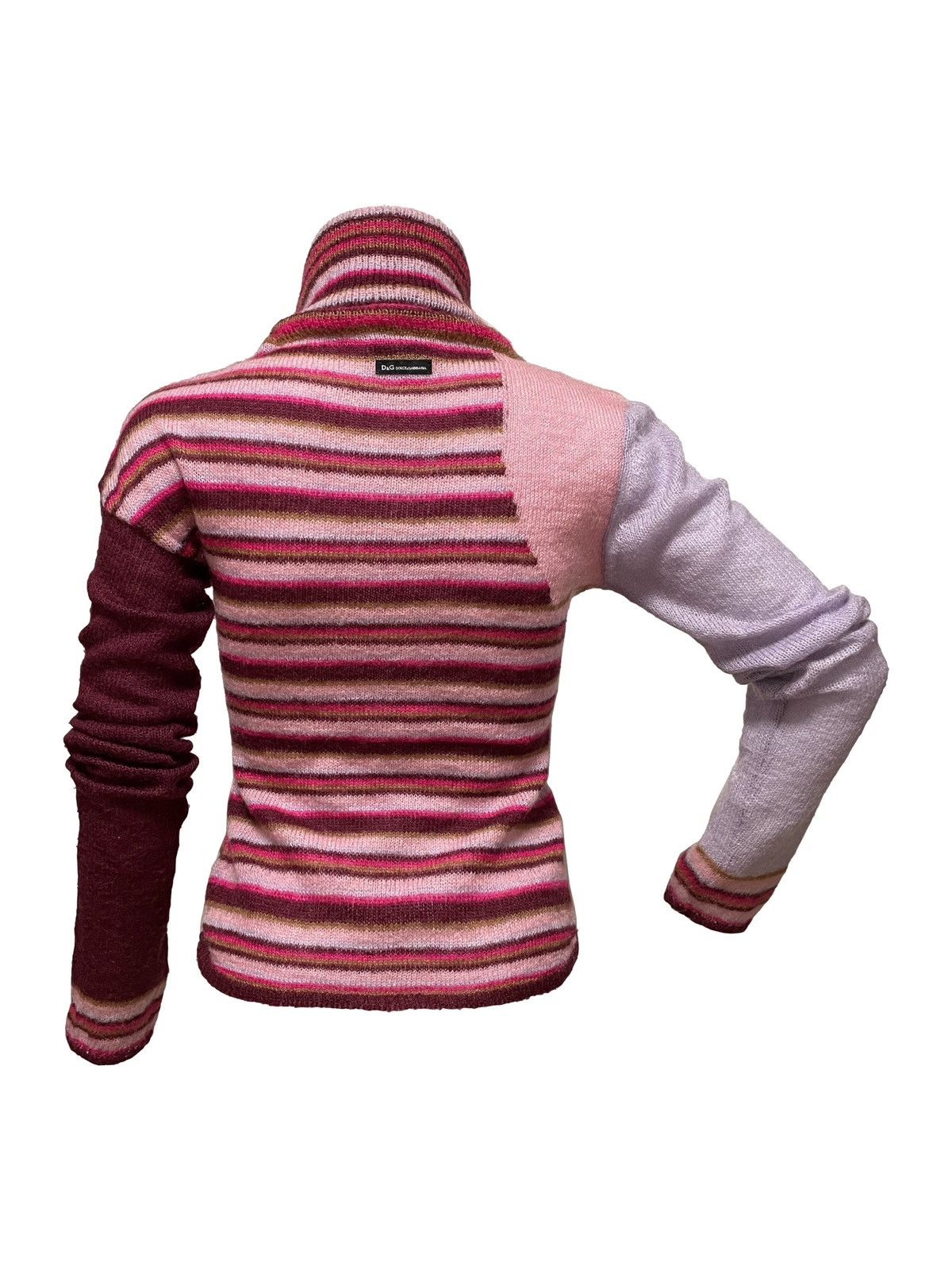 Dolce & Gabbana D&G Fall Winter 2000 Striped Turtleneck Sweater Size XS / US 0-2 / IT 36-38 - 2 Thumbnail