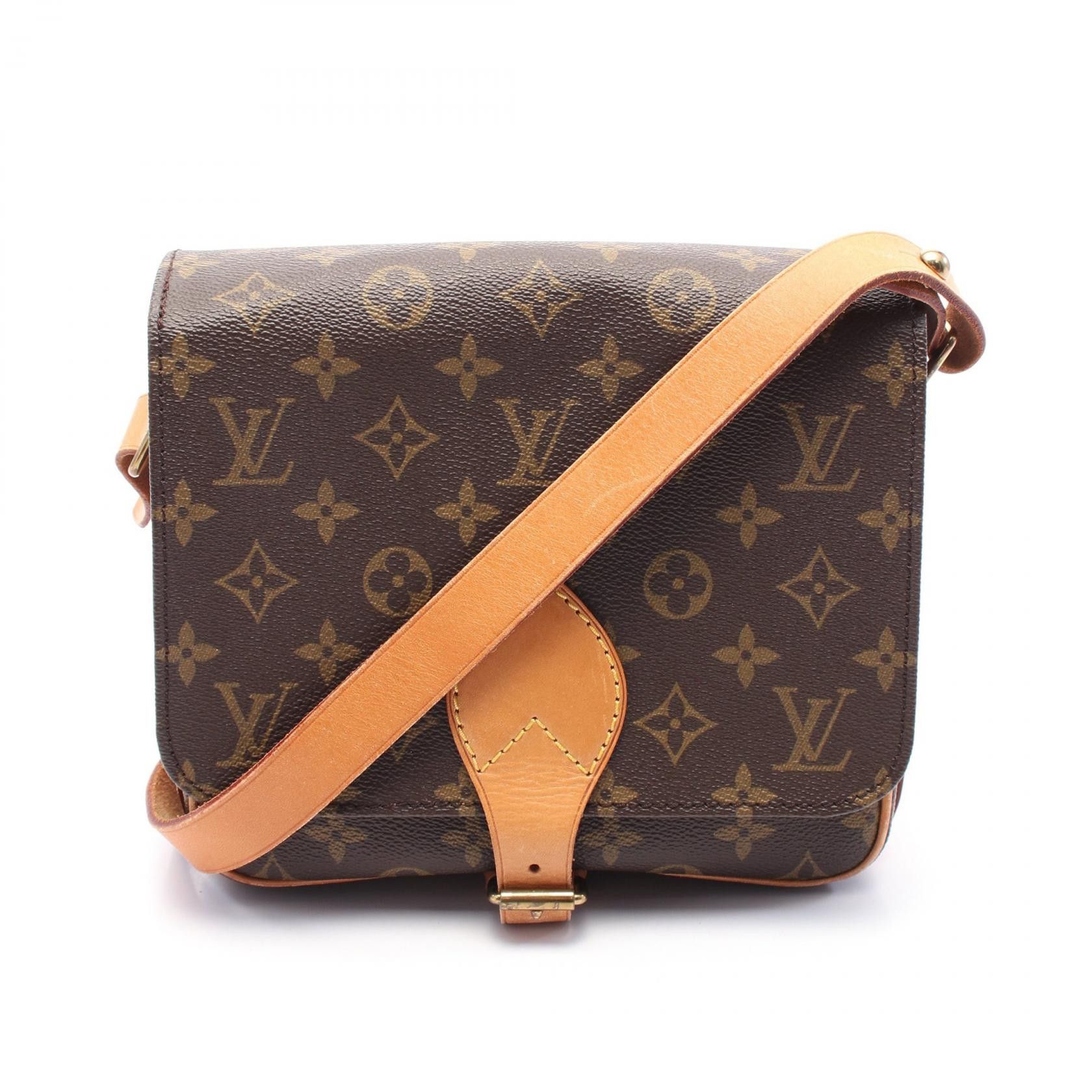 Louis Vuitton Louis Vuitton Monogram Cartouchiere Mm Shoulder Bag M51253 Canvas Crossbody Bag M51253 in Brown, Women's