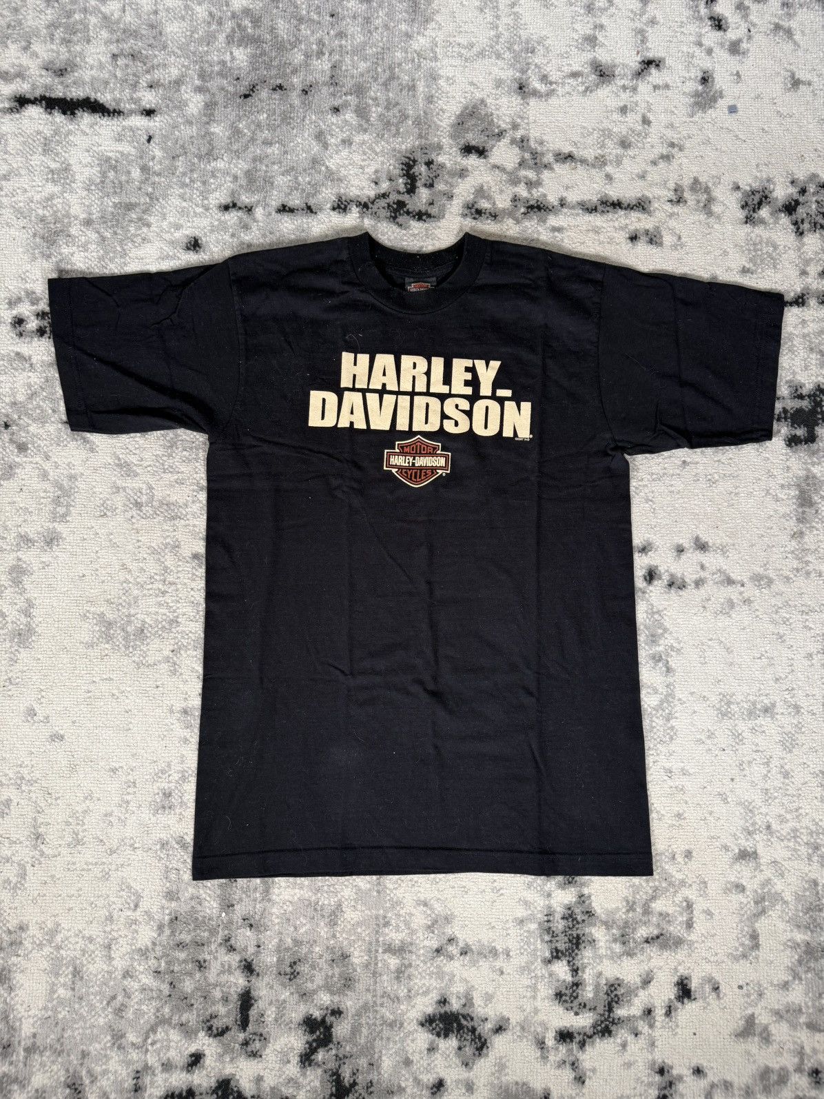 Harley Davidson Y2K 2007 Harley Davidson Logo Brossard Biker T-Shirt Size US L / EU 52-54 / 3 - 1 Thumbnail