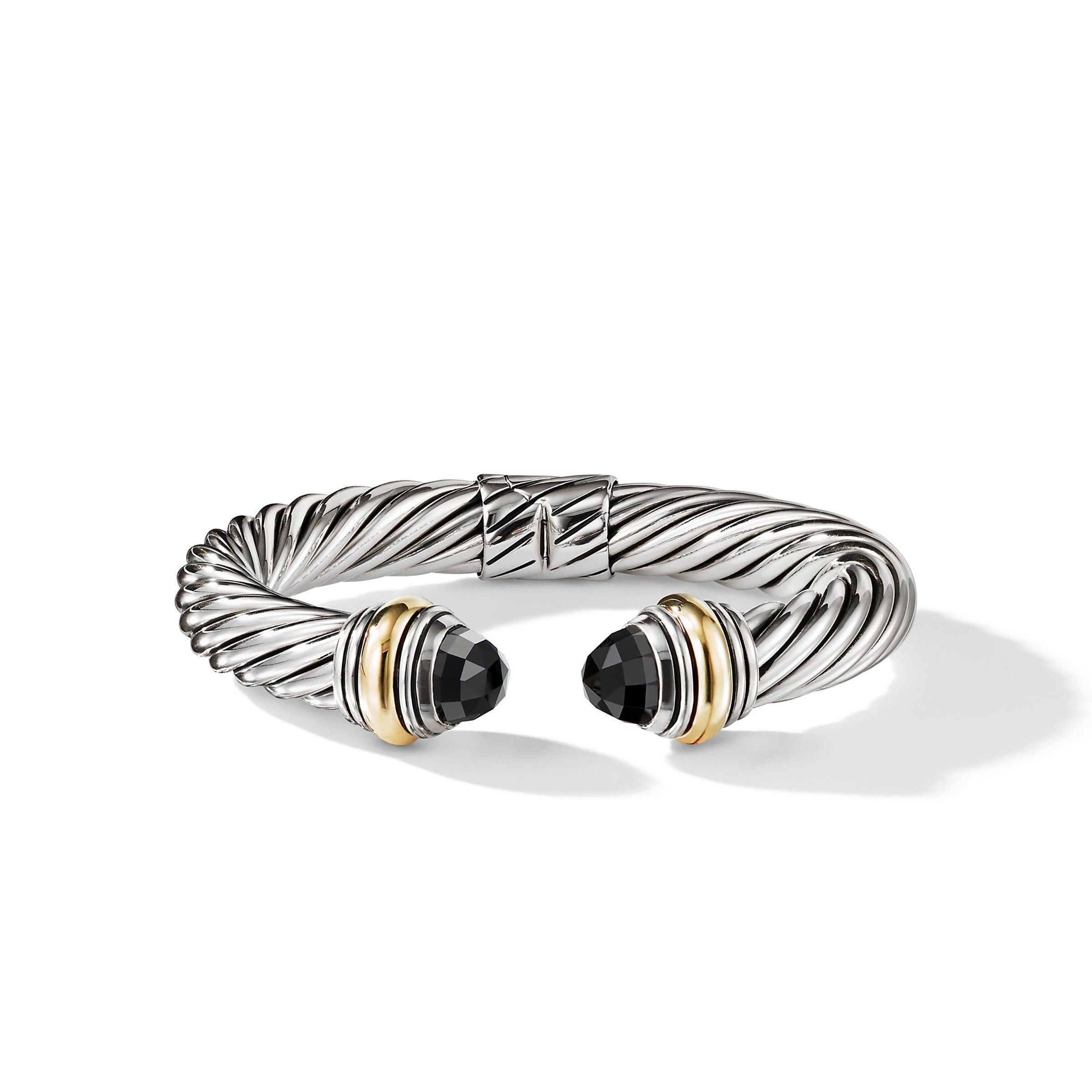 o1w1db10525 B14183 Bracelet in Silver with 14K Gold and Onyx