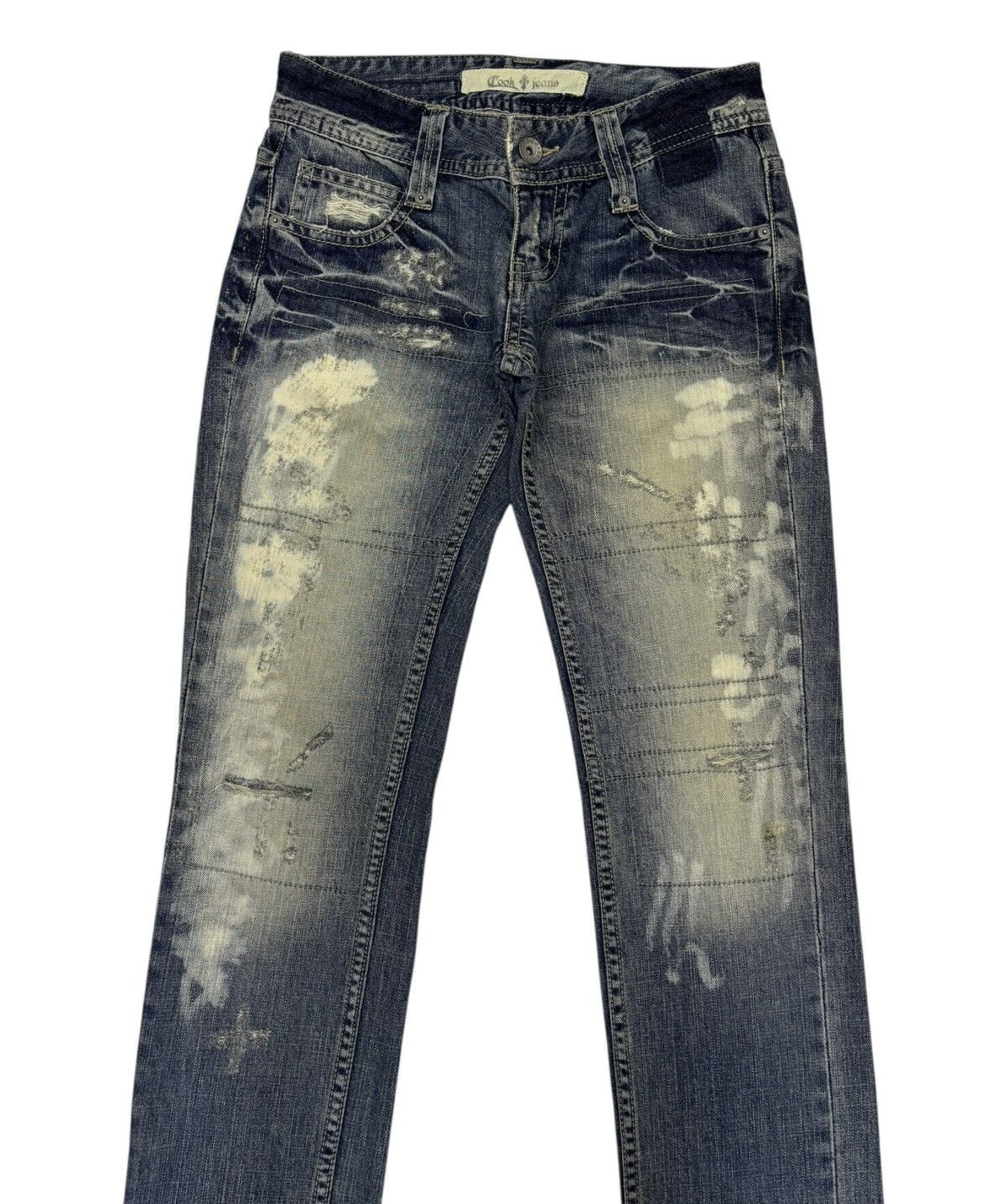 Cook Jeans Rare Cook Jeans Patchwork Distressed Denim Jeans Size US 28 / EU 44 - 7 Thumbnail