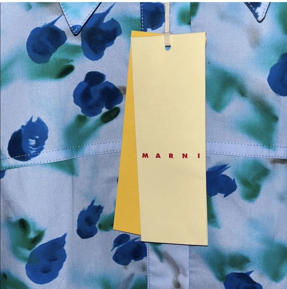 Marni Marni Reverie-Print Cotton Short Dress Size L / US 10 / IT 46 - 2 Thumbnail