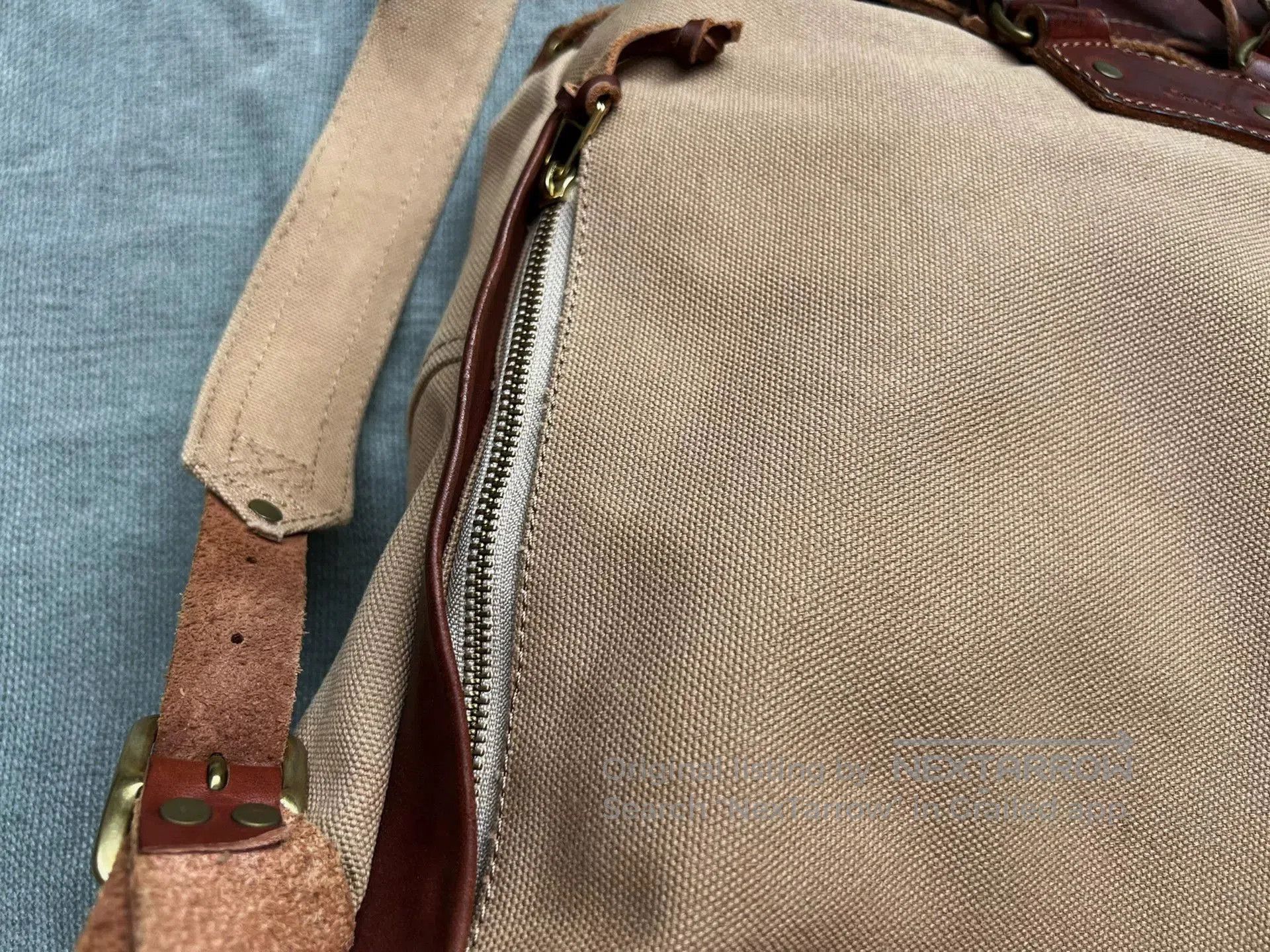 Pure Blue Japan Sturdy Yokohama Brand Canvas Bag. Size ONE SIZE - 8 Thumbnail
