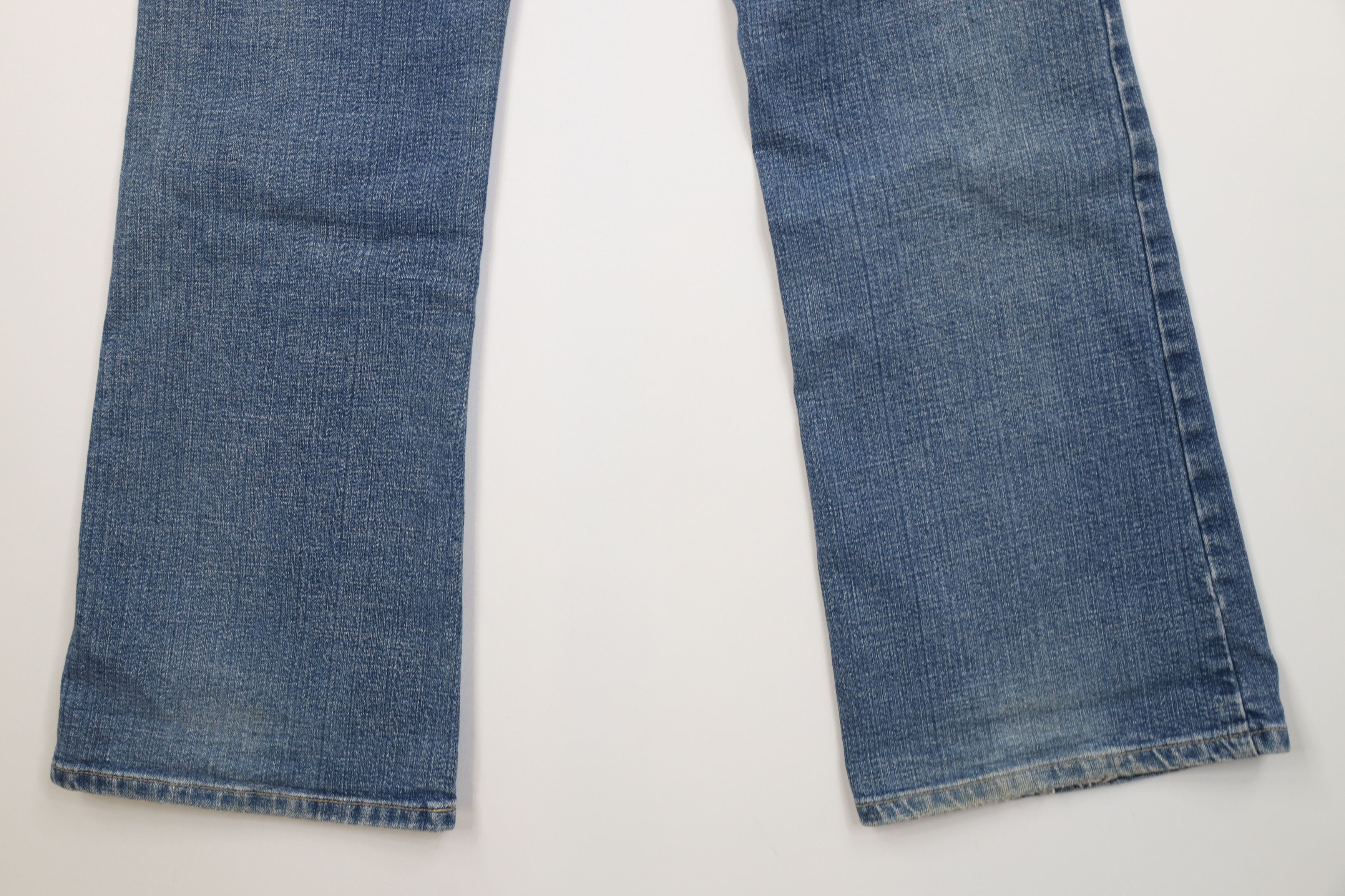Express Vintage Y2K Express Flared Wide Leg Denim Jeans Stretch Size 30" / US 8 / IT 44 - 14 Thumbnail