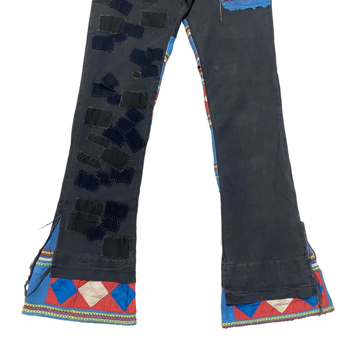 Undercover SS03 Undercover Scab Ethnic Patchwork Flare Pants Size US 29 - 7 Thumbnail