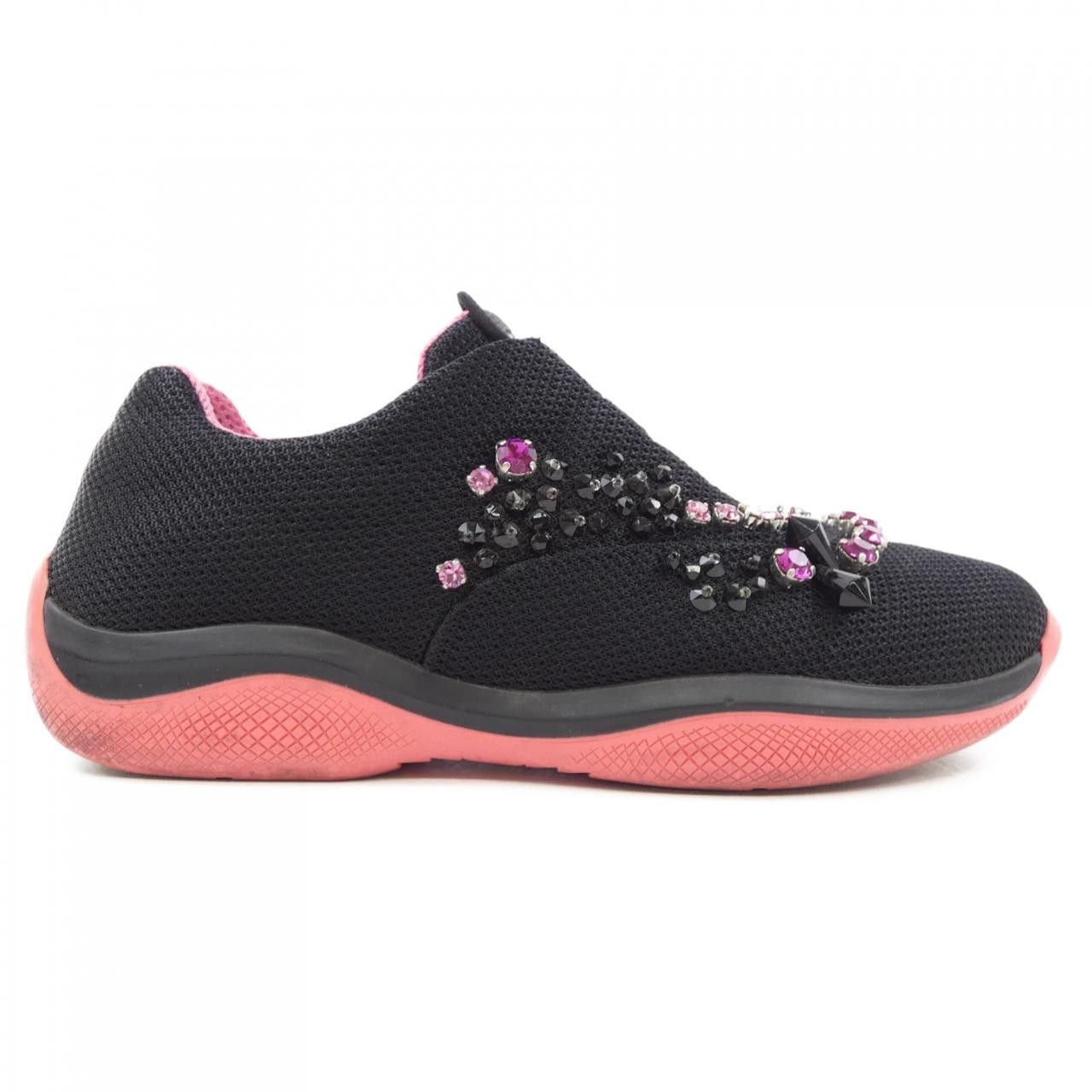 Prada Prada Prada Sneakers Leather Shoes DUTY FREE for USA Size ONE SIZE - 1 Thumbnail